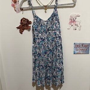 Japna Blue Floral Mini Dress